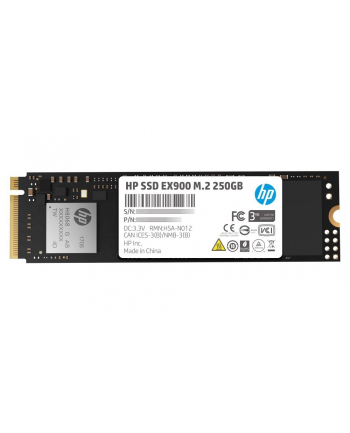 HP Dysk SSD EX900 250GB, M.2 PCIe Gen3 x4 NVMe, 2100/1300 MB/s, 3D NAND TLC