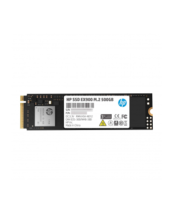 HP Dysk SSD EX900 500GB, M.2 PCIe Gen3 x4 NVMe, 2100/1500 MB/s, 3D NAND TLC