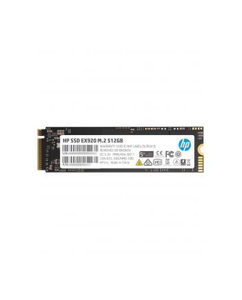 HP Dysk SSD EX920 512GB, M.2 PCIe Gen3 x4 NVMe, 3200/1600 MB/s, 3D NAND