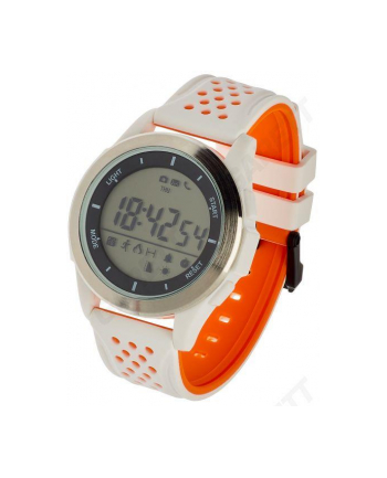Smartwatch , Zegarek Sportowy Garett Sport 4 Biało - Pomarańczowy