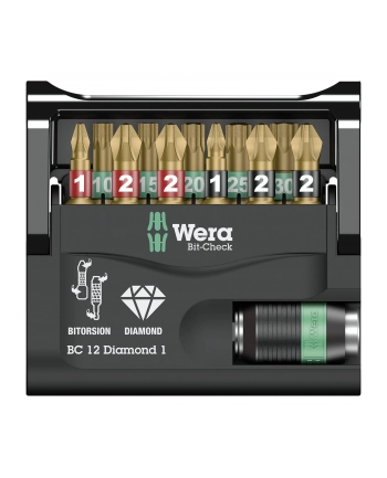 Wera bit-Check 12 Diamond 1 bit set - 12-pieces - 05057421001 nr 1