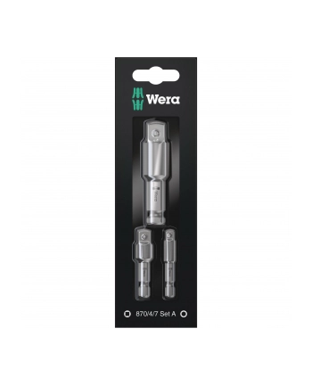 Wera 870/4/7 set A SB tool shaft Socket Wrenches adapter-Set 1/4'' 3/8'' 1/2'' - 05073200001 nr 2