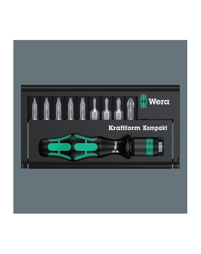 Wera Kraftform Compact 12 bit holder-screwdriver set 1/4'' - 10-pieces - 05135942001 główny