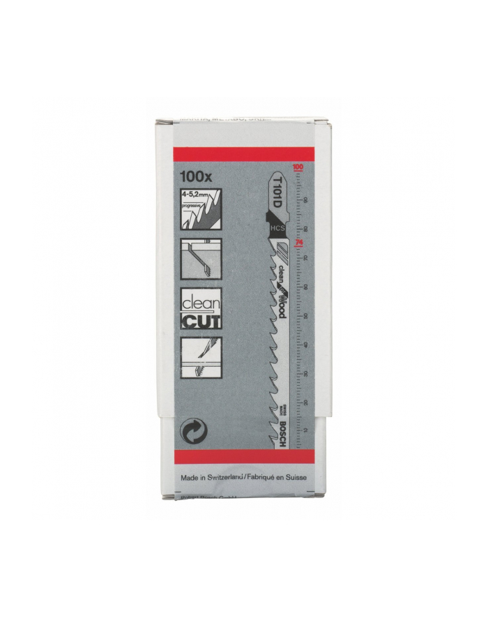 Bosch HCS jigsaw blade Clean for Wood T101D - 100-pack - 2608637877 główny