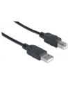 Manhattan Kabel USB 2.0 A-B M/M 1,8m czarny - nr 19