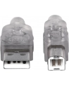 Manhattan Kabel USB 2.0 A-B M/M 1,8m srebrny - nr 26