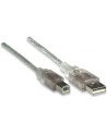 Manhattan Kabel USB 2.0 A-B M/M 1,8m srebrny - nr 30