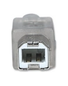 Manhattan Kabel USB 2.0 A-B M/M 1,8m srebrny - nr 31