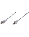 Manhattan Kabel USB 2.0 A-B M/M 1,8m srebrny - nr 33