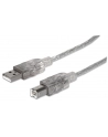 Manhattan Kabel USB 2.0 A-B M/M 1,8m srebrny - nr 4