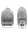 Manhattan Kabel USB 2.0 A-B M/M 1,8m srebrny - nr 5