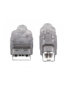 Manhattan Kabel USB 2.0 A-B M/M 1,8m srebrny - nr 8