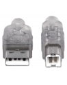 Manhattan Kabel USB 2.0 A-B M/M 1,8m srebrny - nr 9