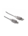 Manhattan Kabel USB 2.0 A-B M/M 5m srebrny - nr 6