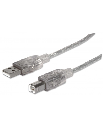 Manhattan Kabel USB 2.0 A-B M/M 5m srebrny