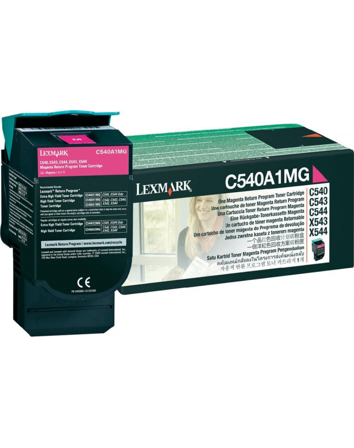 Toner Optra C540 Magenta 1k C540A1MG główny