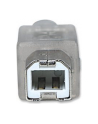 Manhattan Kabel USB 2.0 A-B M/M 1,8m srebrny - nr 13