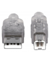 Manhattan Kabel USB 2.0 A-B M/M 1,8m srebrny - nr 28