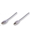 Manhattan Kabel USB 2.0 A-B M/M 1,8m srebrny - nr 3