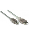 Kabel USB 2.0 A-B M/M 3m srebrny Manhattan - nr 8