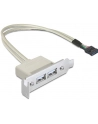 Delock gniazdo na śledziu USB 2.0 x2  Low Profile - nr 4