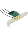 Delock karta pci express -> mini pci express + 3 porty RP-SMA - nr 13