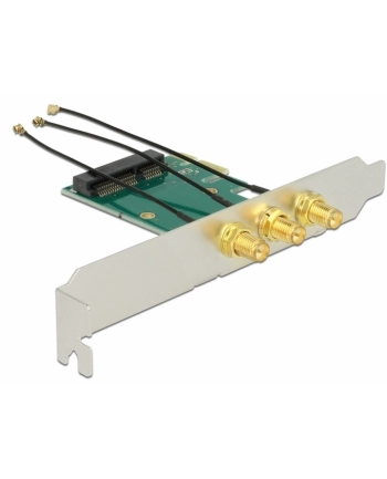 Delock karta pci express -> mini pci express + 3 porty RP-SMA nr 1