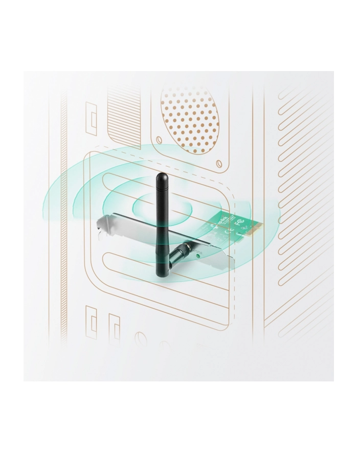 TP-Link TL-WN781ND karta sieciowa PCIe Wireless 150Mbps, 1T1R, 802.11n/g/b główny