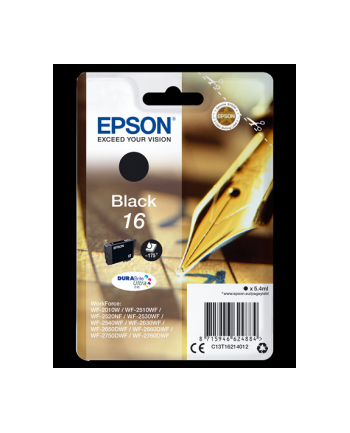 Tusz Epson T1621 black DURABrite | 5.4ml | WF-2010/25x0