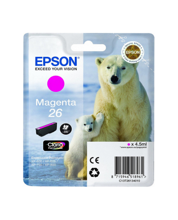 Tusz Epson T2613 magenta  Claria | 4,5 ml | XP-600/700/800
