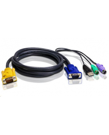 ATEN KVM Cable 3in1 SPHD (HDB15-SVGA, USB, PS/2, PS/2) - 3m