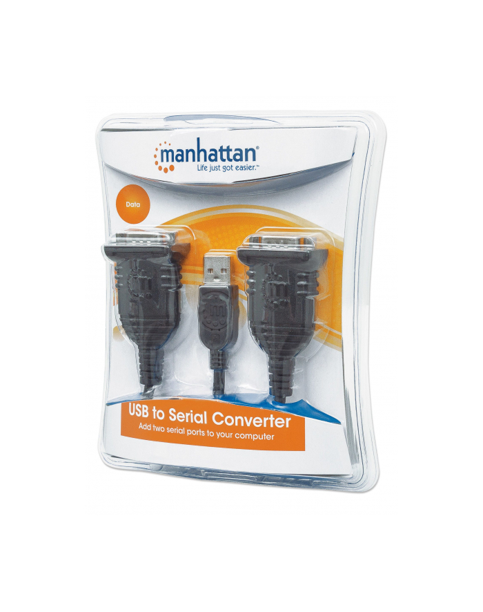 MANHATTAN  Konwerter USB na port szeregowy 2 x RS232 główny