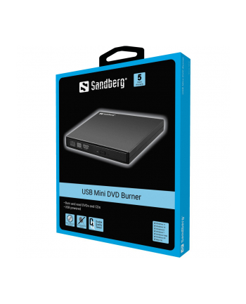 Sandberg zewnętrzna nagrywarka USB Mini DVD Burner