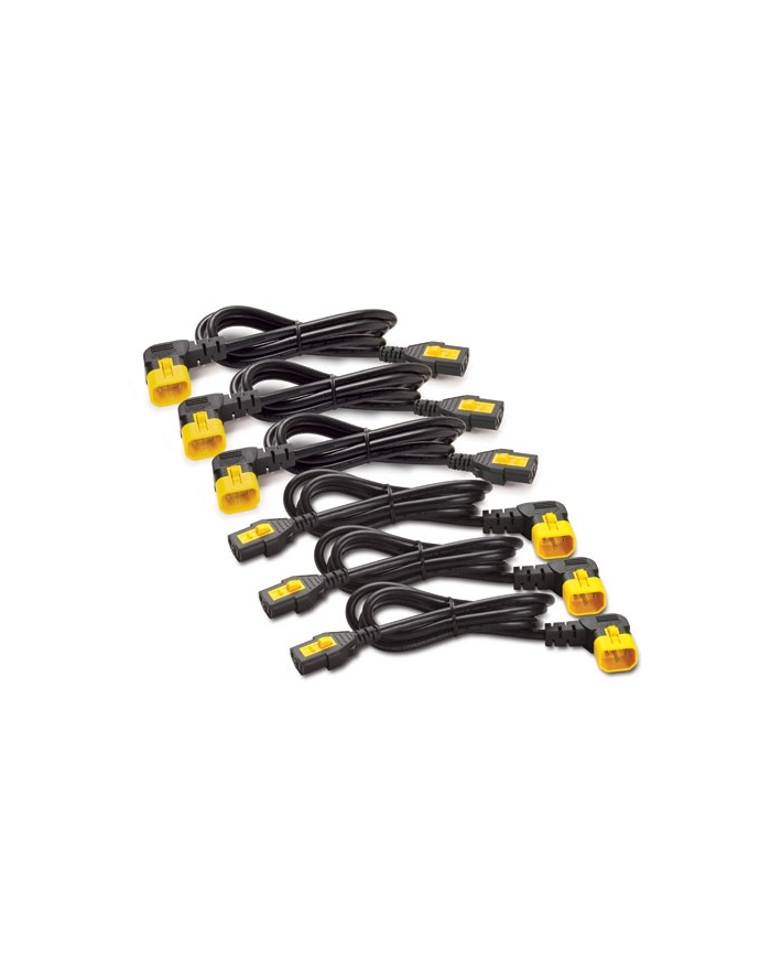 apc by schneider electric APC Power Cord Kit (6 ea), Locking, C13 to C14 (90 Degree), 1.8m główny