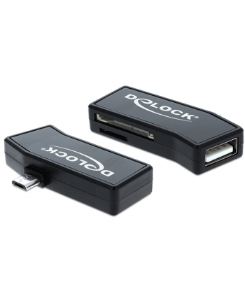 Delock Czytnik kart Micro USB OTG + 1 x port USB