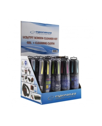 ESPERANZA Zestaw do Czyszczenia Ekranów LED/LCD/TFT| ŻEL 150ML| MIKROFIBRA