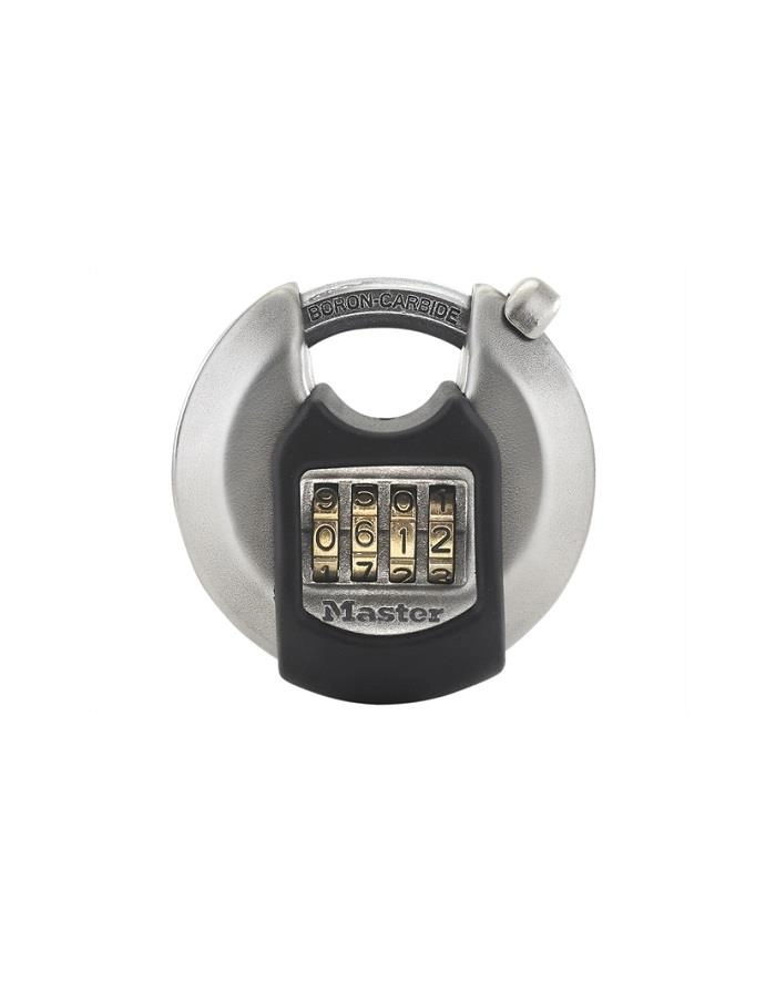 masterlock Kłódka szyfrowa stalowa, 70mm, pokrywa termoplastyczna, ośmiokątny pałąk główny