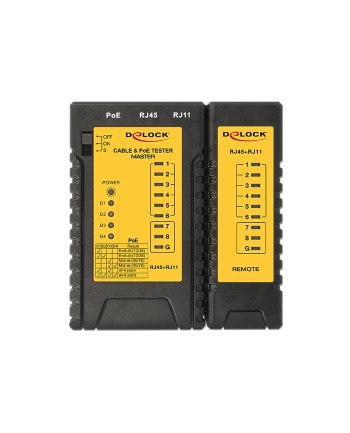 Delock Tester przewodów RJ45 / RJ12 / PoE nr 1