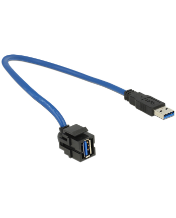 Delock Moduł Keystone Gniazdo USB 3.0 A(F) > USB 3.0 A(F) z kablem
