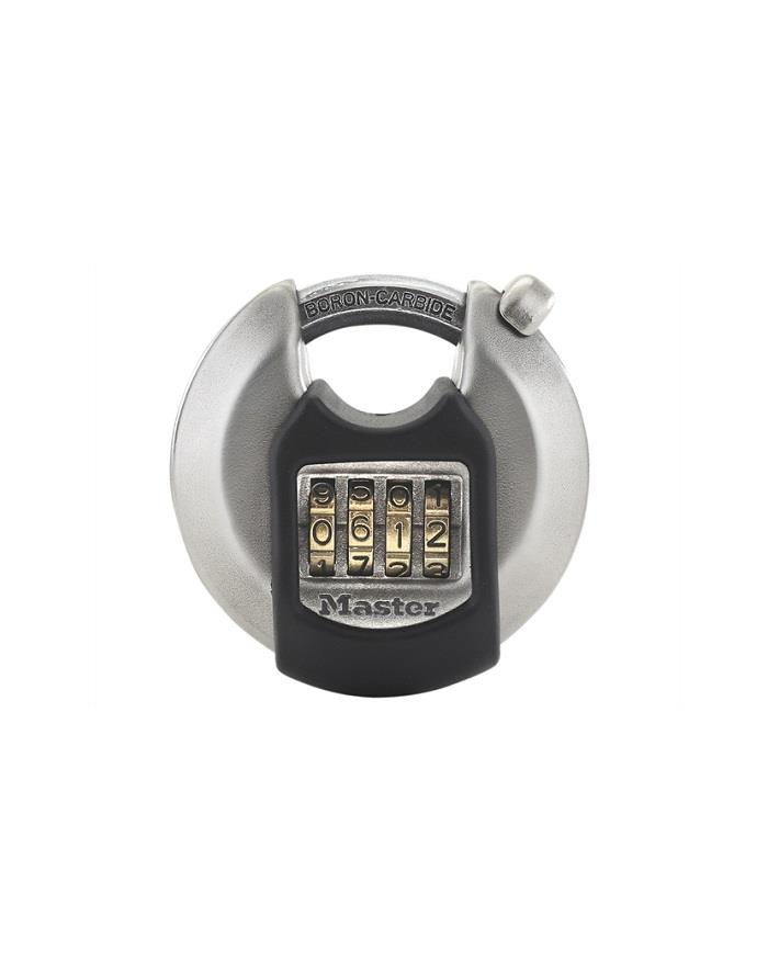 masterlock Kłódka szyfrowa stalowa, 70mm, pokrywa termoplastyczna, ośmiokątny pałąk główny