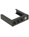 Delock Panel przedni 3.5″ > 2x USB 2.0 + 3x kontroler obrotów wentylatorów - nr 10