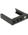 Delock Panel przedni 3.5″ > 2x USB 2.0 + 3x kontroler obrotów wentylatorów - nr 15
