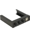 Delock Panel przedni 3.5″ > 2x USB 2.0 + 3x kontroler obrotów wentylatorów - nr 19