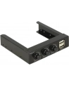 Delock Panel przedni 3.5″ > 2x USB 2.0 + 3x kontroler obrotów wentylatorów - nr 23