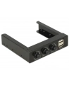 Delock Panel przedni 3.5″ > 2x USB 2.0 + 3x kontroler obrotów wentylatorów - nr 9