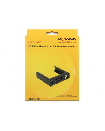 Delock Panel przedni 3.5″ > 2x USB 2.0 + 3x kontroler obrotów wentylatorów