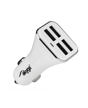 Akyga Ładowarka samochodowa AK-CH-09 6800mA 4xUSB biała nr 1