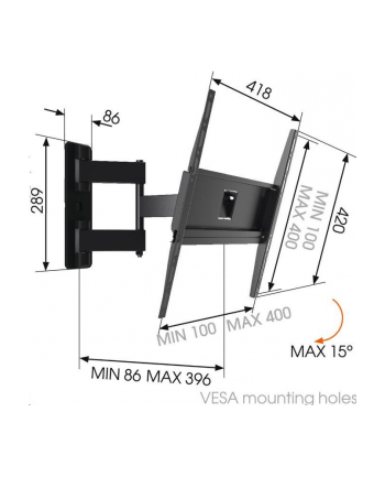vogels Uchwyt regulowany do telewizora MA3040-A1