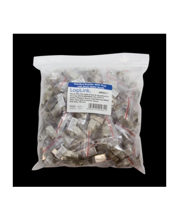 LOGILINK - Wtyki RJ45 FTP kat.5e z osłonką - szare 100szt. nr 1