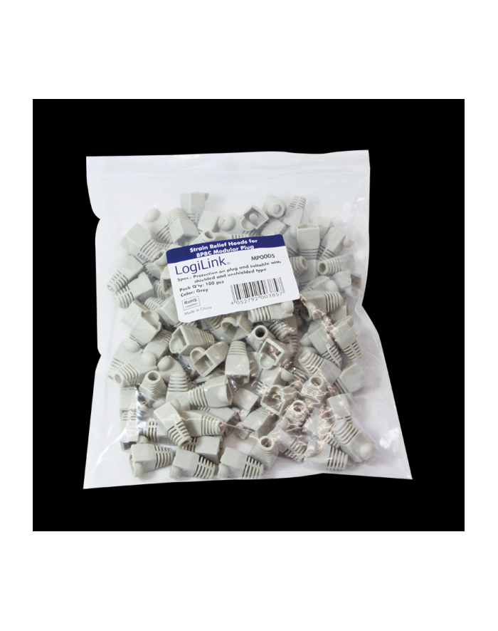 LOGILINK - Osłonki wtyku RJ45, szare - 10 szt. główny